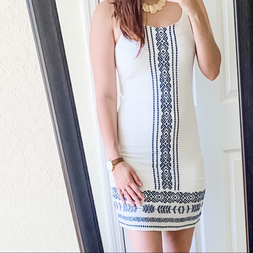 3/$20 Skies are Blue Embroidered Dress